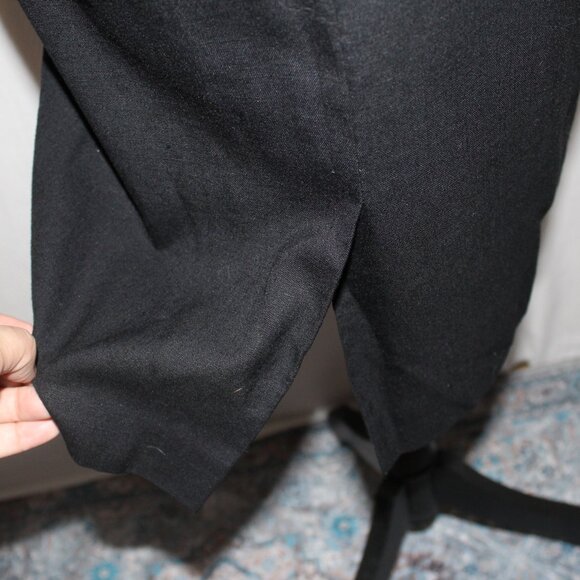 Evan-Picone Dress South Pacific BLACK Shell Animal Buttons Shift 8 VINTAGE - Picture 13 of 15